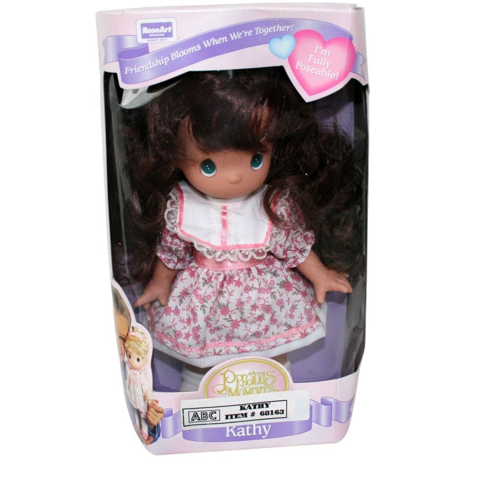Precious Moments "Kathy"10" Vinyl  Doll 1995 Fully Poseable Rose Art   #11000